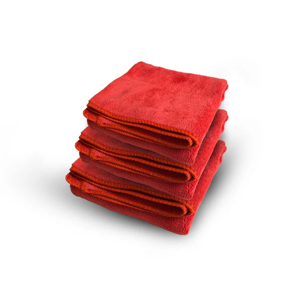 Jetmac Microfiber Towel Red(Wet and Dry)-40*40cm 400GSM-Pack of 3