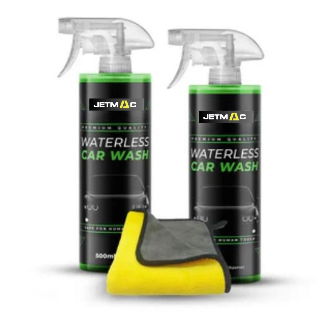 Pack of 2 Jetmac Waterless Car Wash - 500ml with Microfiber Towel