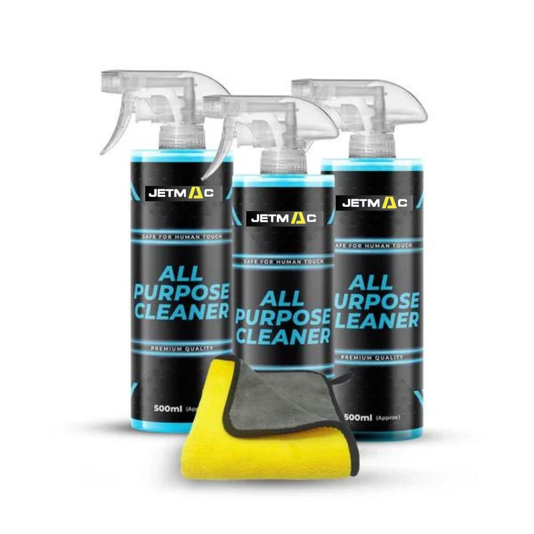 Pack of 3 Jetmac All Purpose Cleaner - 500ml with Microfiber Towel